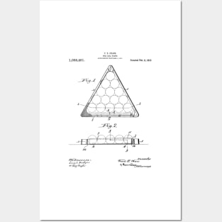 Pool Patent - Billiards Art - Black And White Posters and Art